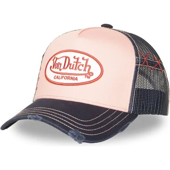 Czapka trucker różowa i granatowa USED 10 od Von Dutch