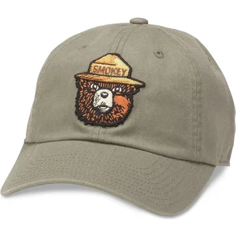 Kepurė išlenkta žalia reguliuojama juostelė Smokey Bear Ballpark American Needle