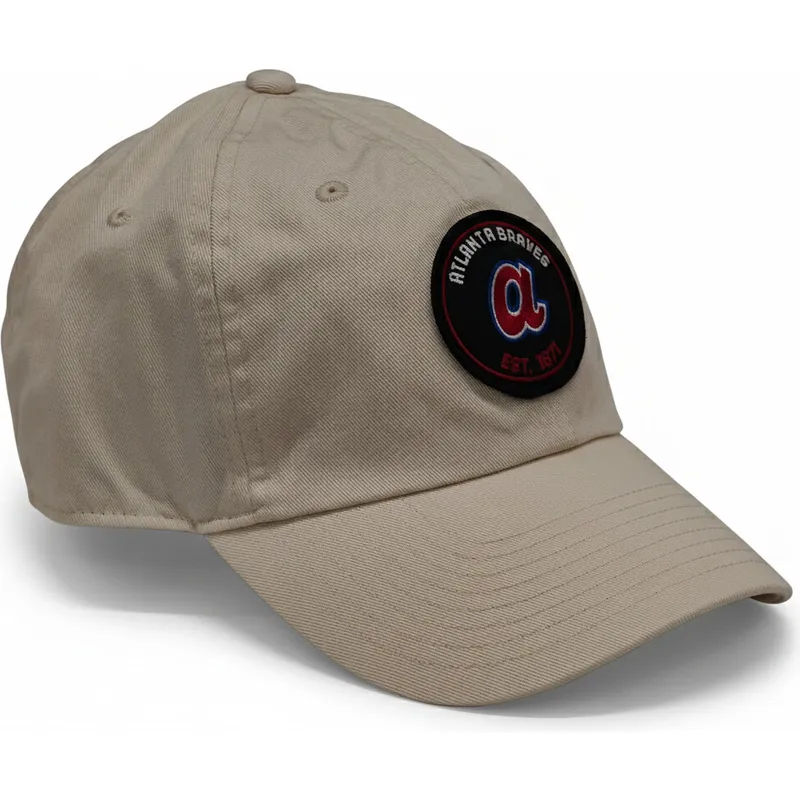 cap-islenkta-beige-adjustable-strap-club-unstructured-organic-cotton-atlanta-braves-mlb-nike