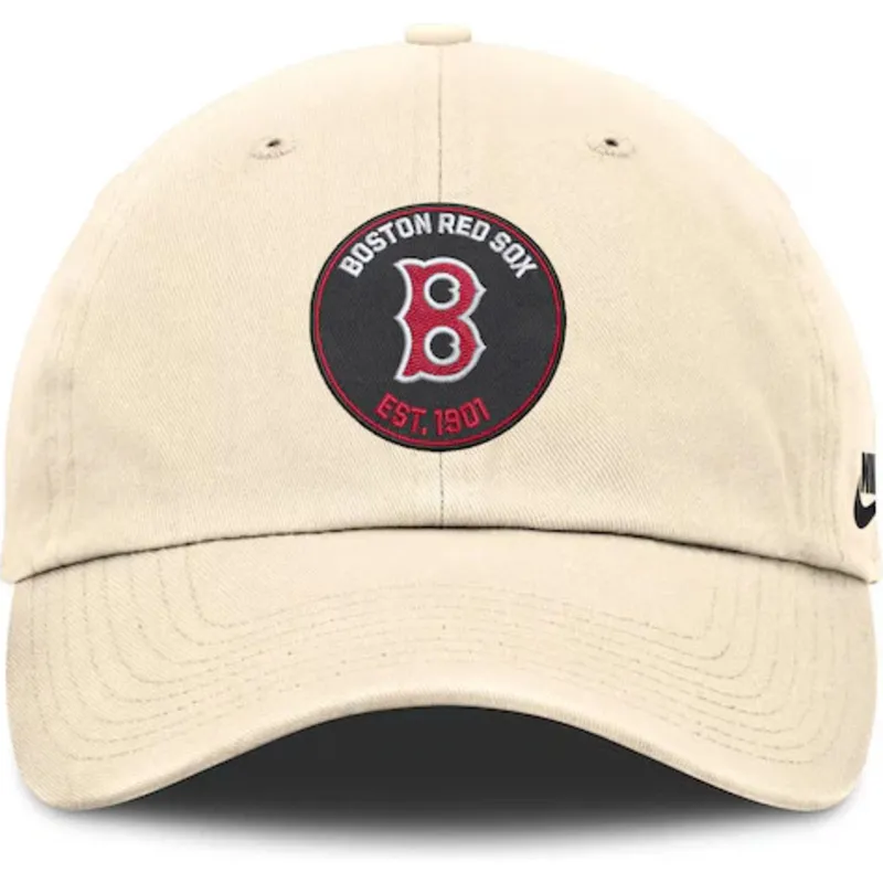 cap-islenkta-beige-adjustable-strap-club-unstructured-organic-cotton-boston-red-sox-mlb-nike