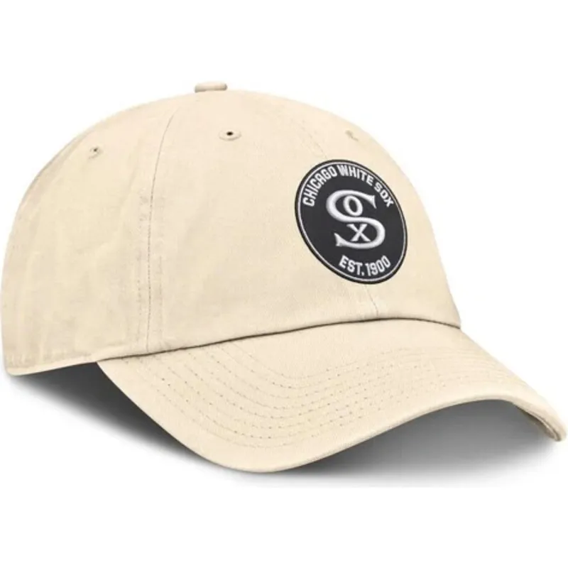 cap-islenkta-beige-adjustable-strap-club-unstructured-organic-cotton-chicago-white-sox-mlb-nike