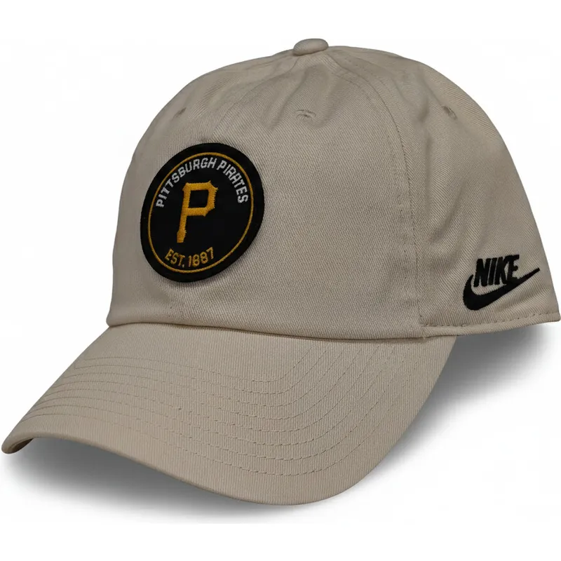 bezowa-czapka-z-daszkiem-regulowana-club-unstructured-organic-cotton-pittsburgh-pirates-mlb-nike