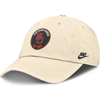 Cap išlenkta beige adjustable strap Club Unstructured Organic Cotton San Diego Padres MLB Nike