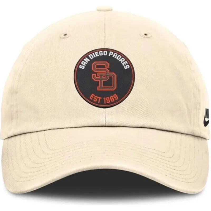 cap-islenkta-beige-adjustable-strap-club-unstructured-organic-cotton-san-diego-padres-mlb-nike
