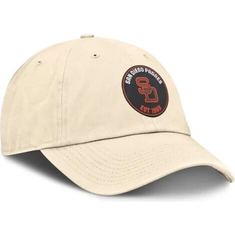 cap-islenkta-beige-adjustable-strap-club-unstructured-organic-cotton-san-diego-padres-mlb-nike