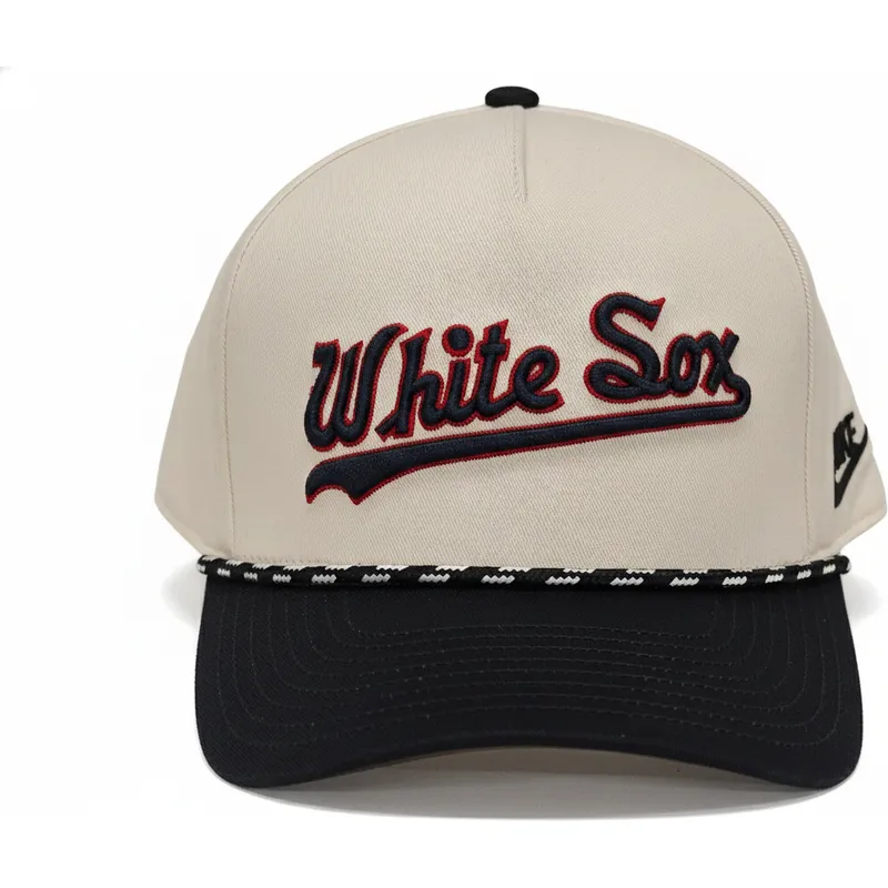 cap-islenkta-beige-snapback-rise-structured-chicago-white-sox-mlb-nike