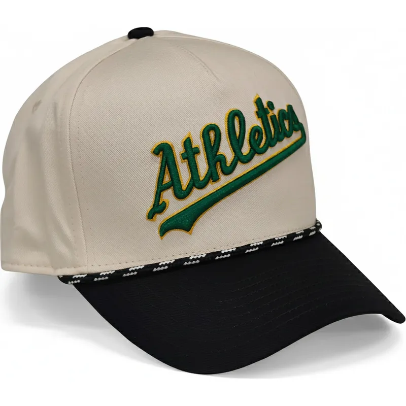 cap-islenkta-beige-snapback-rise-structured-oakland-athletics-mlb-nike