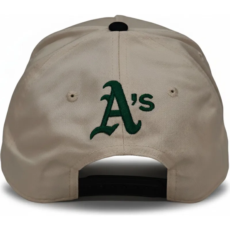 czapka-z-daszkiem-bezowo-czarna-snapback-rise-structured-oakland-athletics-mlb-nike