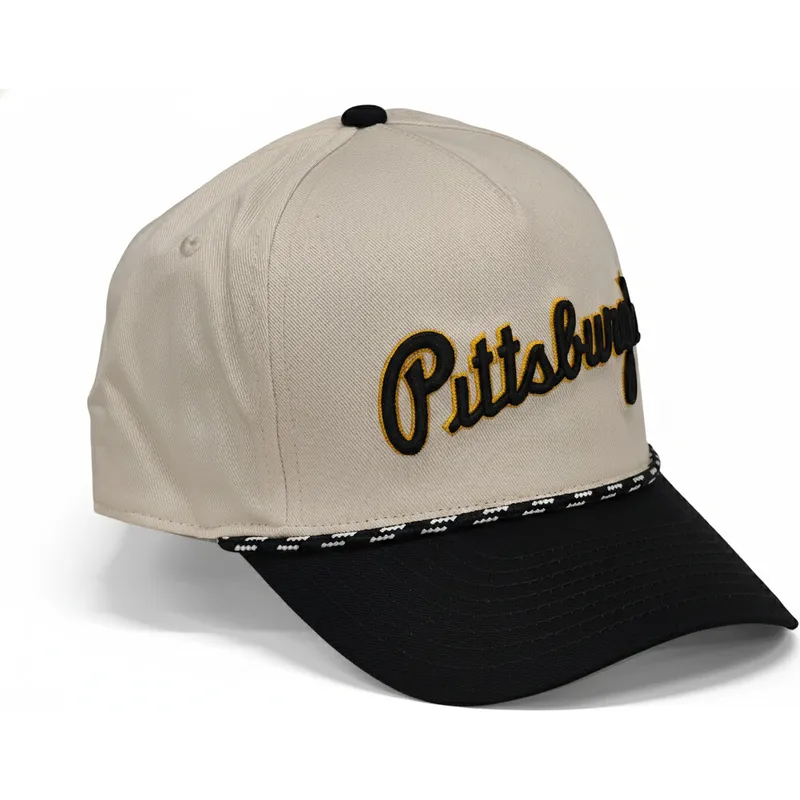 bezowo-czarna-czapka-z-zakrzywionym-daszkiem-snapback-rise-structured-pittsburgh-pirates-mlb-nike
