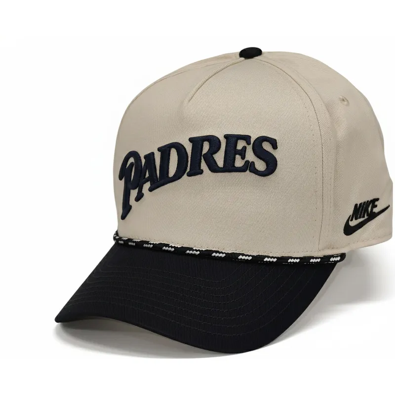 bezowo-czarna-czapka-z-daszkiem-snapback-rise-structured-san-diego-padres-mlb-nike