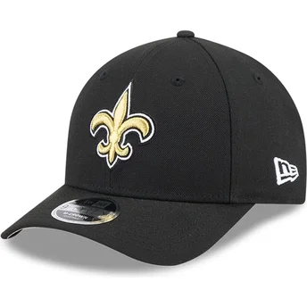 Gorra curva negra snapback 9FORTY M-Crown Team de New Orleans Saints NFL de New Era