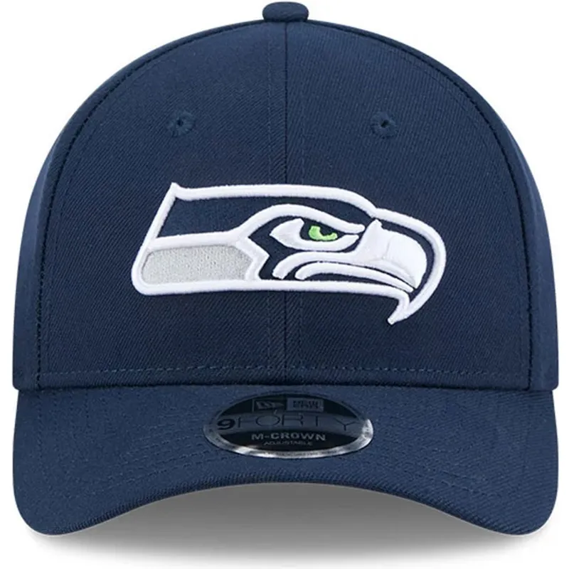kepure-islenkta-tamsiai-melyna-snapback-9forty-m-crown-team-seattle-seahawks-nfl-new-era