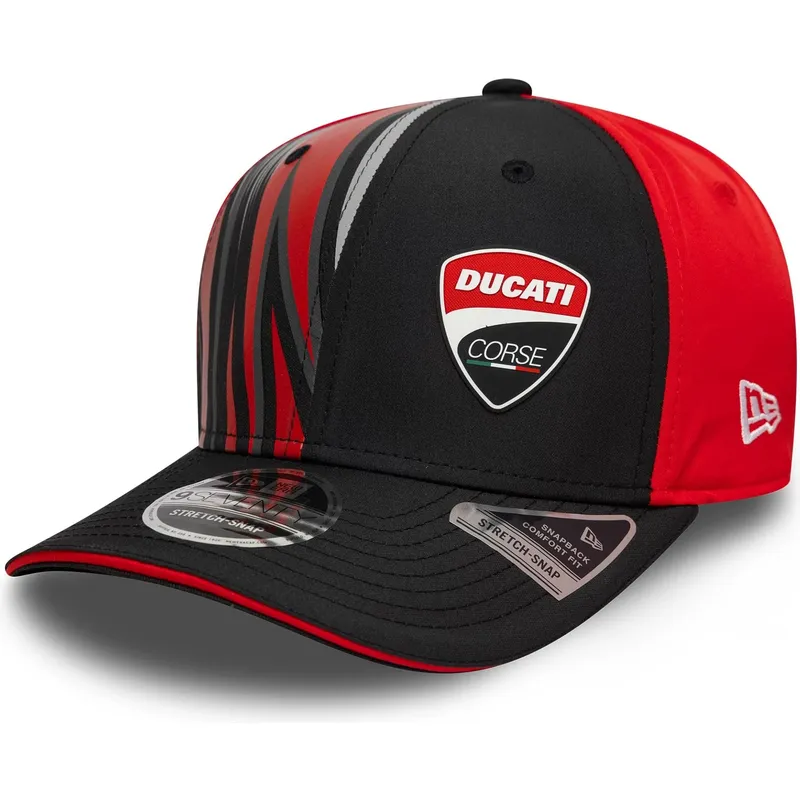 czarna-i-czerwona-zakrzywiona-czapka-snapback-9seventy-stretch-snap-print-ducati-motor-motogp-new-era
