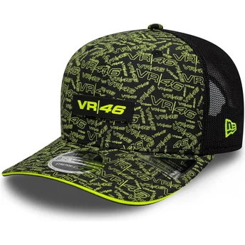 Kepurė išlenkta juoda snapback 9SEVENTY Stretch Snap All Over Print Valentino Rossi VR46 MotoGP New Era