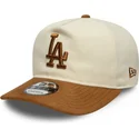 kepure-islenkta-ruda-reguliuojama-juostele-9fifty-a-frame-suede-visor-los-angeles-dodgers-mlb-new-era