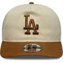 kepure-islenkta-ruda-reguliuojama-juostele-9fifty-a-frame-suede-visor-los-angeles-dodgers-mlb-new-era