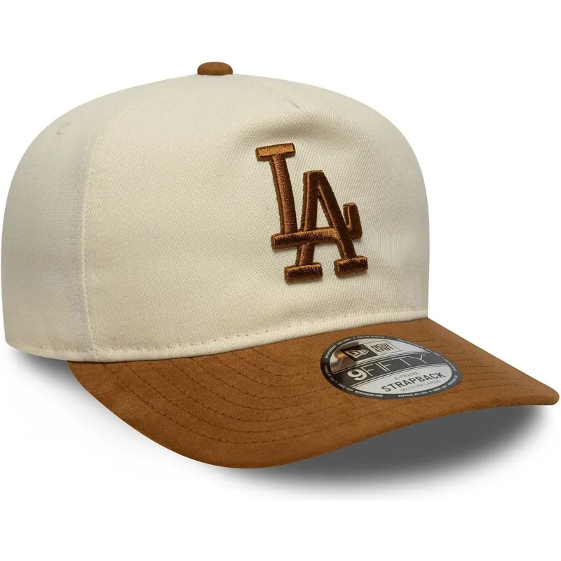 cap-islenkta-brown-adjustable-strap-9fifty-a-frame-suede-visor-los-angeles-dodgers-mlb-new-era