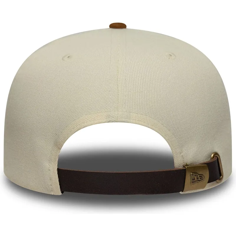 gorra-curva-beige-y-marron-ajustable-9fifty-a-frame-suede-visor-de-los-angeles-dodgers-mlb-de-new-era