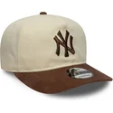 kepure-islenkta-ruda-reguliuojamas-9fifty-a-frame-suede-visor-new-york-yankees-mlb-new-era