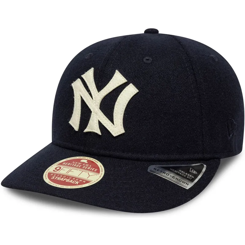 kepure-islenkta-tamsiai-melyna-reguliuojamas-9fifty-retro-crown-heritage-series-new-york-yankees-mlb-new-era