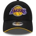 kepure-islenkta-juoda-reguliuojamas-9forty-microfibre-los-angeles-lakers-nba-new-era