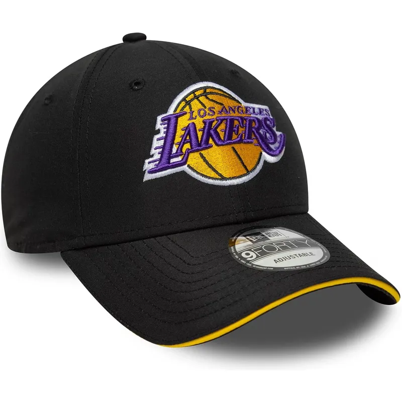 kepure-islenkta-juoda-reguliuojamas-9forty-microfibre-los-angeles-lakers-nba-new-era