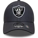 kepure-islenkta-pilka-reguliuojama-juostele-9forty-microfibre-las-vegas-raiders-nfl-new-era