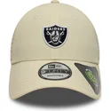 cap-islenkta-beige-adjustable-strap-9forty-recycled-midi-las-vegas-raiders-nfl-new-era
