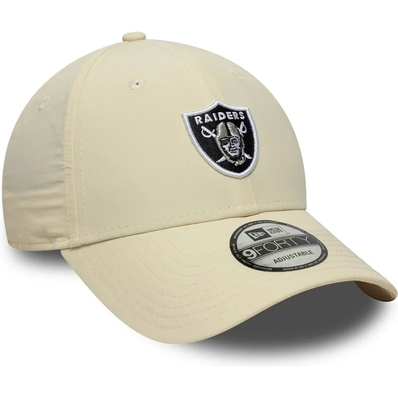 cap-islenkta-beige-adjustable-strap-9forty-recycled-midi-las-vegas-raiders-nfl-new-era