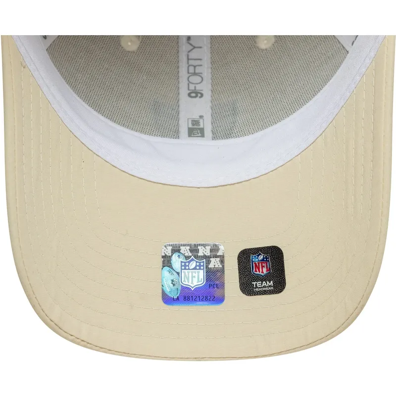 cap-islenkta-beige-adjustable-strap-9forty-recycled-midi-las-vegas-raiders-nfl-new-era