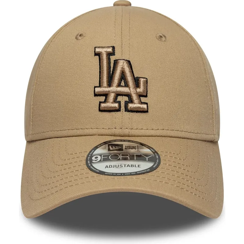 kepure-islenkta-ruda-reguliuojamas-9forty-outline-los-angeles-dodgers-mlb-new-era