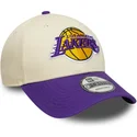 kepure-islenkta-smelio-reguliuojama-juostele-9forty-colour-block-los-angeles-lakers-nba-new-era
