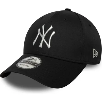 Czarna zakrzywiona czapka snapback 9FORTY Metallic New York Yankees MLB New Era