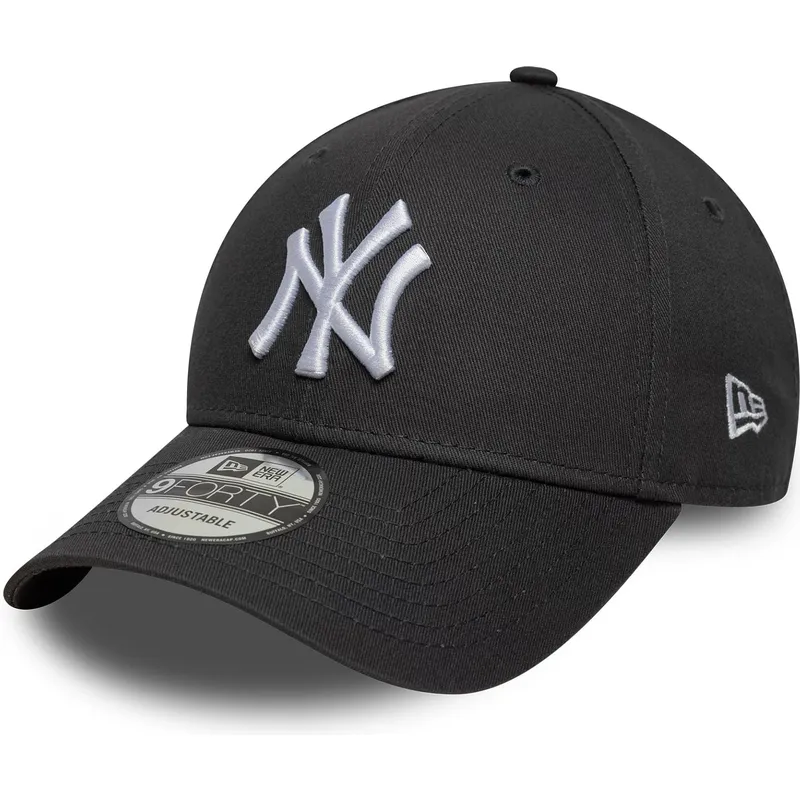 cap-islenkta-gray-adjustable-strap-9forty-league-essential-new-york-yankees-mlb-new-era