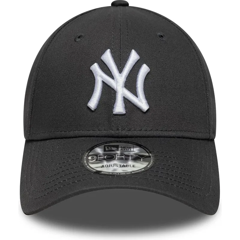 cap-islenkta-gray-adjustable-strap-9forty-league-essential-new-york-yankees-mlb-new-era