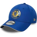 kepure-islenkta-melyna-reguliuojama-juostele-9forty-retro-chelsea-football-club-premier-league-new-era