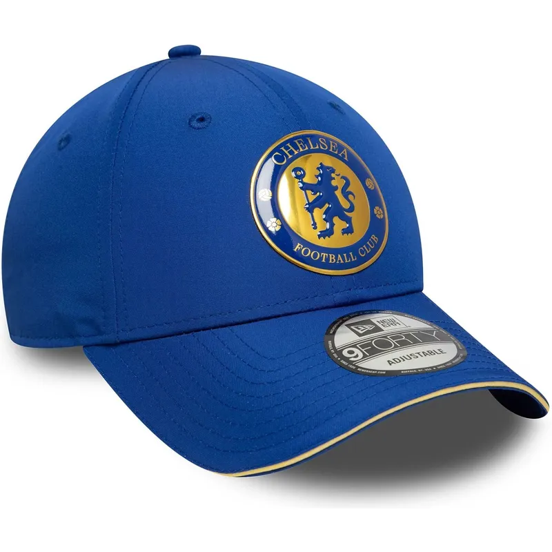 kepure-islenkta-melyna-reguliuojama-juostele-9forty-retro-chelsea-football-club-premier-league-new-era