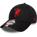 kepure-islenkta-juoda-reguliuojamas-9forty-stripe-manchester-united-football-club-premier-league-new-era