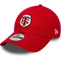 new-era-curved-brim-9forty-core-stade-toulousain-top-14-red-adjustable-cap