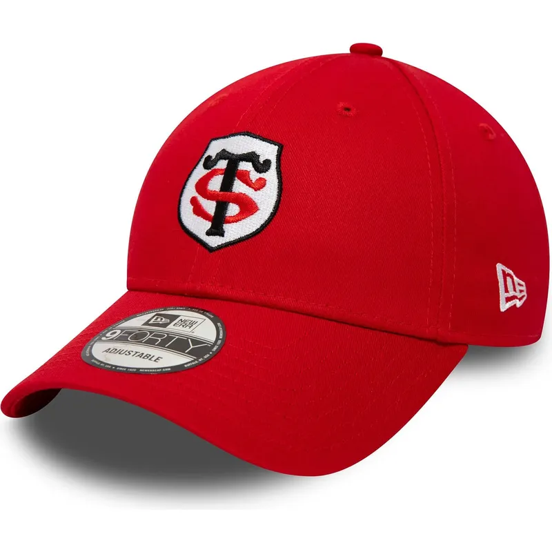kepure-islenkta-raudona-reguliuojamas-9forty-core-stade-toulousain-top-14-new-era