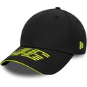 kepure-islenkta-juoda-reguliuojamas-9forty-recycled-stripe-valentino-rossi-vr46-motogp-new-era