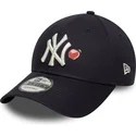 new-era-curved-brim-9forty-fruit-icon-new-york-yankees-mlb-navy-blue-adjustable-cap