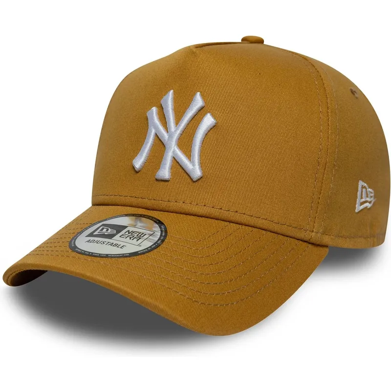 gorra-curva-marron-snapback-9forty-e-frame-league-essential-de-new-york-yankees-mlb-de-new-era