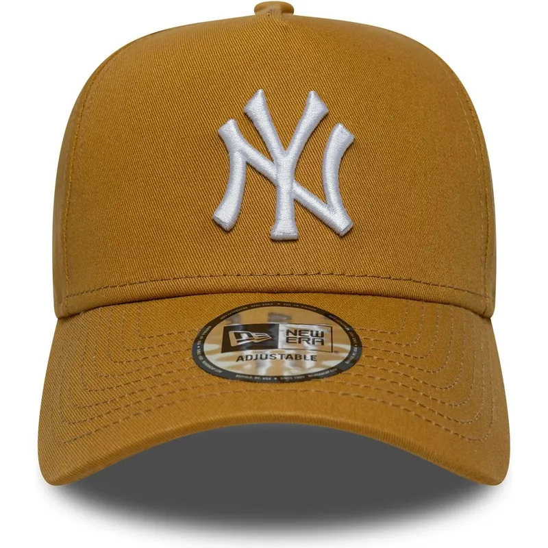 gorra-curva-marron-snapback-9forty-e-frame-league-essential-de-new-york-yankees-mlb-de-new-era