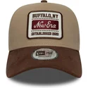 kepure-islenkta-ruda-reguliuojama-juostele-9forty-e-frame-patch-suede-new-era