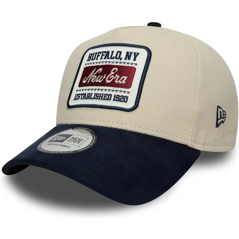 kepure-islenkta-smelio-reguliuojama-juostele-9forty-e-frame-patch-suede-new-era