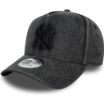 Czarna zakrzywiona czapka snapback 9FORTY E Frame Denim New York Yankees MLB New Era