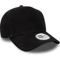 new-era-curved-brim-9forty-e-frame-img-suede-black-adjustable-cap