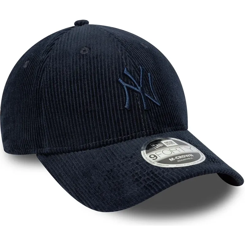 new-era-curved-brim-navy-blue-logo-9forty-m-crown-cord-new-york-yankees-mlb-navy-blue-adjustable-cap