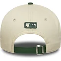 gorra-curva-beige-y-verde-ajustable-9forty-m-crown-wordmark-de-los-angeles-dodgers-mlb-de-new-era